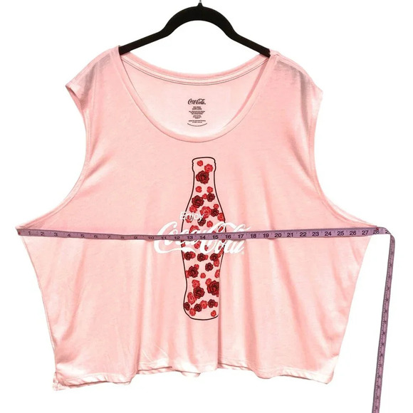 Coca-Cola 3 Piece Pajama Set, Size 3X, Pink Tank Top Shorts Socks, New w Defects - Picture 4 of 16